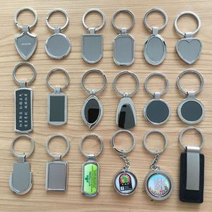 Bán buôn Miễn phí thiết kế logo tùy chỉnh trống móc khóa Kẽm hợp kim bạc thăng hoa UV in Sticker lasering kim loại trống Keychain - Product Image 1