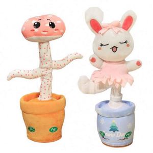 <b>Hot</b> Sale Electronic Cactus Plush Toy for Kids Talking & Singing Dancing USB Charging Baby <b>Pink</b> 2+ Years - Product Image 2