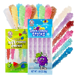 OEM étiquette personnelle personnalisée café sucre bâtonnet aigre doux saveur de <span class=keywords><strong>fruit</strong></span> cristal bonbons de roche bonbons <span class=keywords><strong>sucette</strong></span> - Product Image 2