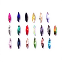 Strass en cristal irrégulier double face à fond pointu, forme marquise et œil, pour nail art, DIY, chaussures et vêtements