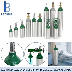 <span class=keywords><strong>Bouteille</strong></span> d'oxygène médicale en aluminium avec valve, alimentation haute pression, portable - Product Image 6