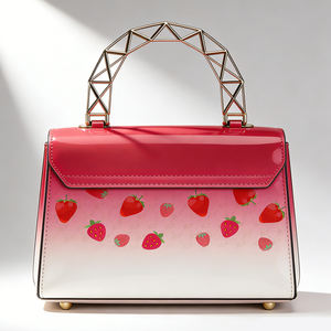 Fabricante de Bolsos de Moda con Asa Superior, Diseño de Frutas en Degradado, Cuero PU Personalizado OEM para Marcas de Marca Privada - Product Image 3