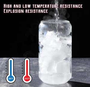 <span class=keywords><strong>6</strong></span> pièces de canette de bière en <span class=keywords><strong>verre</strong></span> de 16oz avec couvercles et paille en forme de tasses en <span class=keywords><strong>verre</strong></span> verres à bière pour Cocktail whisky - Product Image 4