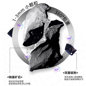 Nouvelle bentonite désodorisante minérale naturelle à base de sodium sans poussière absorbant le charbon actif marteau agglomérant litière pour chat - Product Image 2