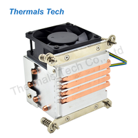 Vente en gros dissipateur de chaleur caloduc à base en aluminium avec ventilateur pour refroidisseur de processeur LGA 2011