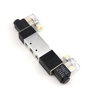 Válvula Solenoide de Cinco Vías y Tres Posiciones 4V330-08-10 DC24V, Tamaño de Puerto de 1/2 Pulgada, Parada Central y Sellado - Product Image 3