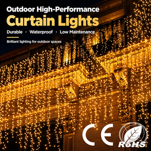 High Performance LED Waterproof <b>Curtain</b> Drape <b>Lights</b> 2700K IP67 Rubber Cord Stage Backdrop Event Venue Facade Project <b>Christmas</b> - Product Image 1