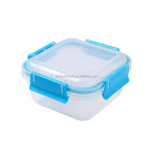 Contenedor de comida hermético a prueba de fugas de 380Ml, caja de aperitivos para niños, caja de sándwich Bento de plástico, fiambreras escolares con cuatro cerraduras - Product Image 1