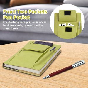 Cuaderno de diario de cuero PU con forro recargable <span class=keywords><strong>A5</strong></span> con logotipo personalizado con bolígrafo, diario de bolsillo, Bloc de notas Premium para reuniones de toma de notas - Product Image 5