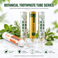 Tube de dentifrice bicolore en aluminium-plastique avec bouchon à vis, impression UV, couleur contrastée, emballage visuel tendance