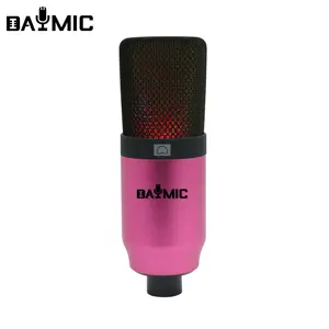 Microfono da gioco RGB microfono a condensatore per registrazione classica in Studio per Streaming Live che canta la trasmissione di YouTube