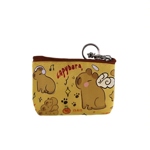 Portamonete Capybara 11,5x9 cm, portachiavi portatile con cerniera a forma di cartone animato per ragazze e donne - Product Image 2