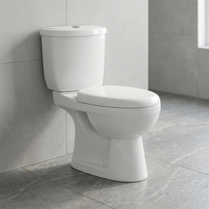 โถสุขภัณฑ์เซรามิคทรงกลมแบบสองชิ้น Aqua Pan พร้อมระบบชำระล้างคู่ ได้รับการรับรองมาตรฐาน CE และถังเก็บน้ำแบบฝัง - Product Image 3