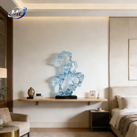 Nouvelles sculptures abstraites en résine pour hall d'entrée, décorations sur pied pour villa et hall d'hôtel, modèle transparent pour entreprise