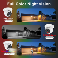 Cámara de Seguridad IP Domo PoE de 5MP, Visión Nocturna a Todo Color, Detección de Movimiento con Audio, Impermeable IP66, Directo de Fábrica OEM