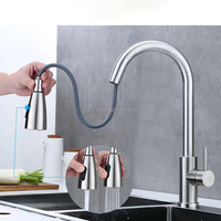 Robinet de cuisine extractible de haute qualité avec garantie de 5 ans, mitigeur eau chaude et froide, robinet d'évier de cuisine