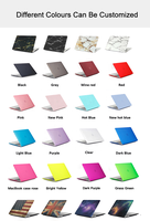 Accessoires pour ordinateur portable écologiques chauds imprimant un étui rigide en plastique pour un étui transparent pour ordinateur portable à couverture rigide