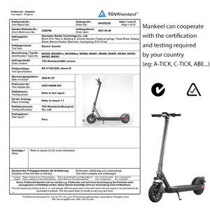 มอเตอร์ไซค์ไฟฟ้าแบบแชร์ริจิ้ง รุ่น Mankeel Throttle Top Frame พร้อมระบบ GPS แอปพลิเคชันไร้แท่นชาร์จ มอเตอร์ 350 วัตต์ ระบบ IoT สำหรับการเช่ารถสกู๊ตเตอร์ไฟฟ้า - Product Image 5