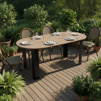 Table à manger moderne en panneaux de bois Gelin, pliable et stable, avec pieds en métal écologiques, couleur/taille personnalisables, faible MOQ