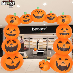 Décoration d'horreur gonflable durable pour adultes, citrouille, sorcière, fantôme, mort, pirate, araignée, scène extérieure, <span class=keywords><strong>Halloween</strong></span>, grand modèle - Product Image 3