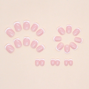 <span class=keywords><strong>Uñas</strong></span> Postizas de Estilo Francés en Rosa Nude, ABS, 24 Piezas, Geles Suaves, Cobertura Completa, <span class=keywords><strong>Uñas</strong></span> Pre-diseñadas para Presionar <span class=keywords><strong>y</strong></span> Colocar en los Dedos, Venta al por Mayor - Product Image 4