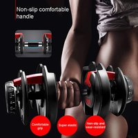 Équipement de fitness à domicile, poignée à réglage rapide, ensemble de poids de 52,5 lb, exercices de fitness complets, haltères réglables YL-002 en silicone