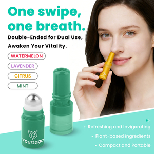 Inhalador Nasal y Bálsamo Refrescante 2 en 1 con Aroma Floral de Menta Tailandesa, Bálsamo en Barra Refrescante, Estimulante de Energía para el Trabajo y la Conducción - Product Image 2