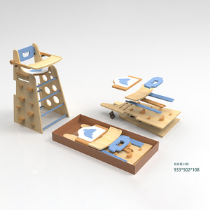 Xiair-Mesa <span class=keywords><strong>de</strong></span> alimentación <span class=keywords><strong>de</strong></span> madera para bebé, asiento <span class=keywords><strong>de</strong></span> silla alta <span class=keywords><strong>de</strong></span> seguridad para bebé, silla plegable para comer, comedor con escalera <span class=keywords><strong>de</strong></span> escalada - Product Image 5