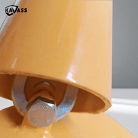 Poteau de délimitation KAVASS Shock Guard en acier flexible, surface absorbant les chocs, résistant aux impacts, à montage en surface