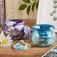 LEQU Pot Joyeux et Ludique avec Couvercle, Moule en Silicone pour Résine Époxy, Boîte de Rangement, Pot à Bonbons, Conteneur à Bijoux, Décoration d'Intérieur