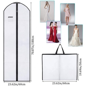 Wholesale Custom logo Suit Bag Non Woven <b>Dress</b> <b>Cover</b> Foldable Suit <b>Cover</b> Garment Bag for Wedding <b>Dress</b> - Product Image 2