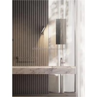 Pierre naturelle Nouveau design Carreaux de marbre concaves cannelés en travertin blanc beige poli pour la décoration intérieure