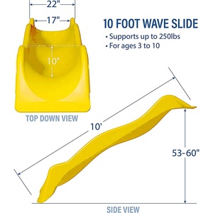 Toboggan ondulé de <span class=keywords><strong>9</strong></span> pieds pour enfants, aire de jeux extérieure en plastique pour bébés et tout-petits, idéal pour le jardin - Product Image 2
