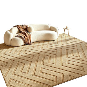 <span class=keywords><strong>Tappeto</strong></span> BEIMO in Peluche Lavabile 120x160cm, Morbido <span class=keywords><strong>Tappeto</strong></span> Antiscivolo per Soggiorno, Camera da Letto, <span class=keywords><strong>Cucina</strong></span>, Elegante Design Geometrico <span class=keywords><strong>Beige</strong></span> - Product Image 2