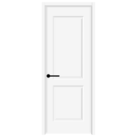 Porte intérieure moderne à 2 panneaux en MDF moulé blanc, finition imperméable, pour projets de rénovation d'appartements