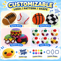Hacky Sack de Noël personnalisé, fait main au crochet, motif flocon de neige et sapin, pour cadeaux de fêtes et jeux en plein air