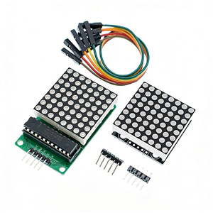 Module matriciel à 8 points <span class=keywords><strong>MAX7219</strong></span>, module de microcontrôleur à lumière rouge, module d'affichage MCU, contrôle d'affichage LED H305 - Product Image 1