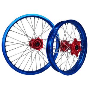 Juego Completo de Ruedas Delanteras y Traseras de Aluminio CNC de 21 y 19 Pulgadas Anodizadas para <span class=keywords><strong>Honda</strong></span> CRF CRF R CRF X Dirt Bike <span class=keywords><strong>Motocross</strong></span> Off Road Enduro - Product Image 1