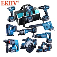 EKIIV Kit d'outils électriques sans fil 15-en-1 de haute qualité, sans balais, type Festool Ingco, fabriqué en Chine