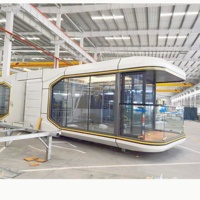 Maison capsule préfabriquée en acier modulaire imperméable, villa moderne, espace de vie en conteneur