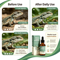 Complément alimentaire liquide probiotique FortiFlora personnalisé OEM ODM pour reptiles, gouttes orales nutritionnelles pour lézards et serpents de maïs