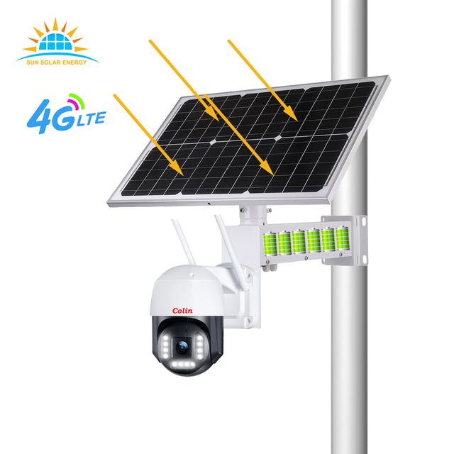 MY GOD WIFI 4G LTE Solar Outdoor Powered SIM Card Camera PTZ IP Security Camera Custom Tuya App PIR Alert Solar CCTV Camera