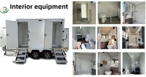 Remorque <span class=keywords><strong>WC</strong></span> mobile d'extérieur durable en panneaux sandwich - Product Image 5