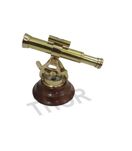 กล้องโทรทรรศน์โบราณ Ali พร้อมเข็มทิศตกแต่งบ้านสไตล์วินเทจฐานไม้ขาตั้งกล้องส่องทางไกลและกล้องโทรทรรศน์ที่สง่างาม - Product Image 1