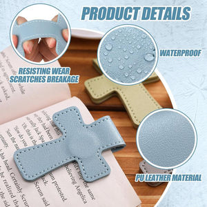 Marque-page magnétique en cuir PU - Marque-page religieux pour l'étude biblique et la lecture quotidienne, Clip de livre en cuir pour cadeaux religieux - Product Image 6