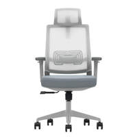 Chaise de bureau ergonomique pivotante et inclinable en maille confortable pour le soutien lombaire, chaise de travail en tissu pour conférences et jeux, chaise de bureau