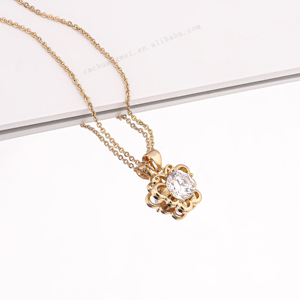 Conjunto de Joyería de Collar y Aretes de Circonitas Multicolores, Chapado en Oro de 18k, Económico y Elegante para Novias - Product Image 3