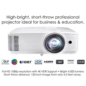 Projecteur à courte portée 4000 Ansi Lumens <span class=keywords><strong>Optoma</strong></span> EH412ST, projecteur vidéo 3D à haute luminosité 1080P pour réunion d'éducation de bureau - Product Image 2