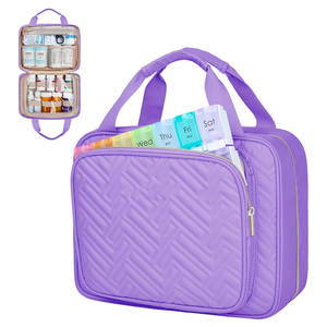 Bolsa de Viaje Médica Portátil, Impermeable, Botiquín de Primeros Auxilios, Organizador de Pastillas y Medicamentos de Poliéster, Estuche de Almacenamiento para Uso en el Hogar y al Aire Libre - Product Image 1