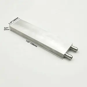 40x200mm ordenador disipador de calor de aluminio Placa de sistema de enfriamiento de agua